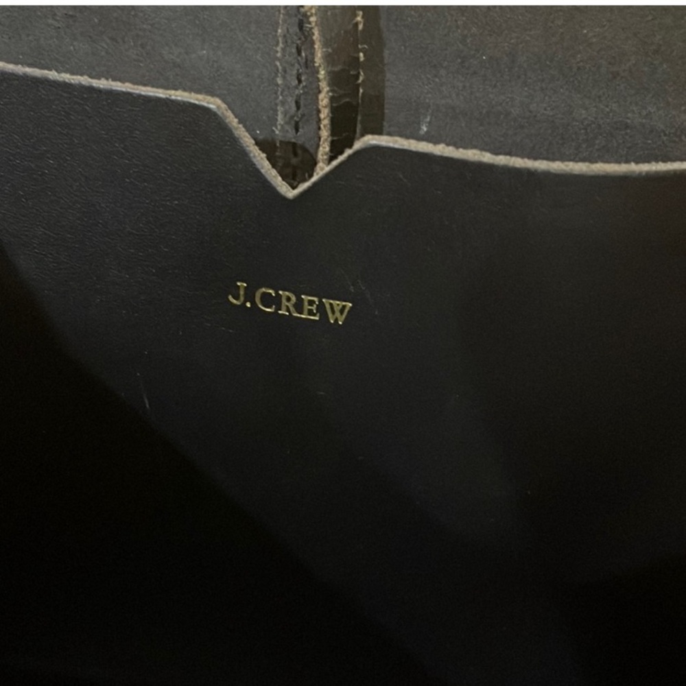 J. Crew Genuine Leather Medium Tote Bag - Picture 2 of 9